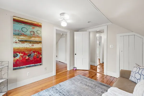 wooden floor in a room