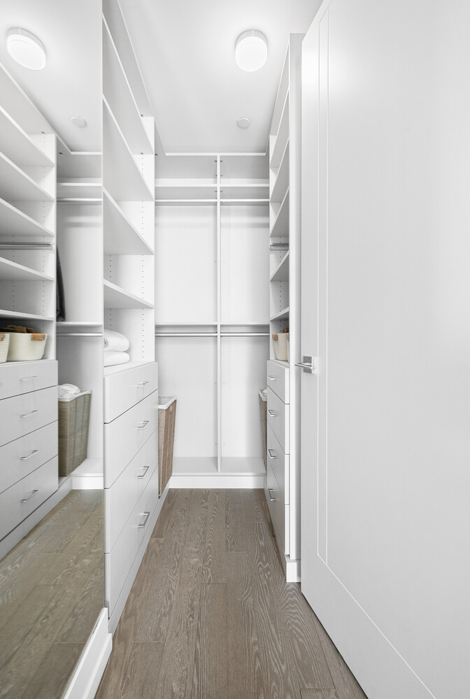 70 Charlton Street, Unit PHC Manhattan, NY 10014 - Photo 13 of 18 a view of walk in closet with empty racks