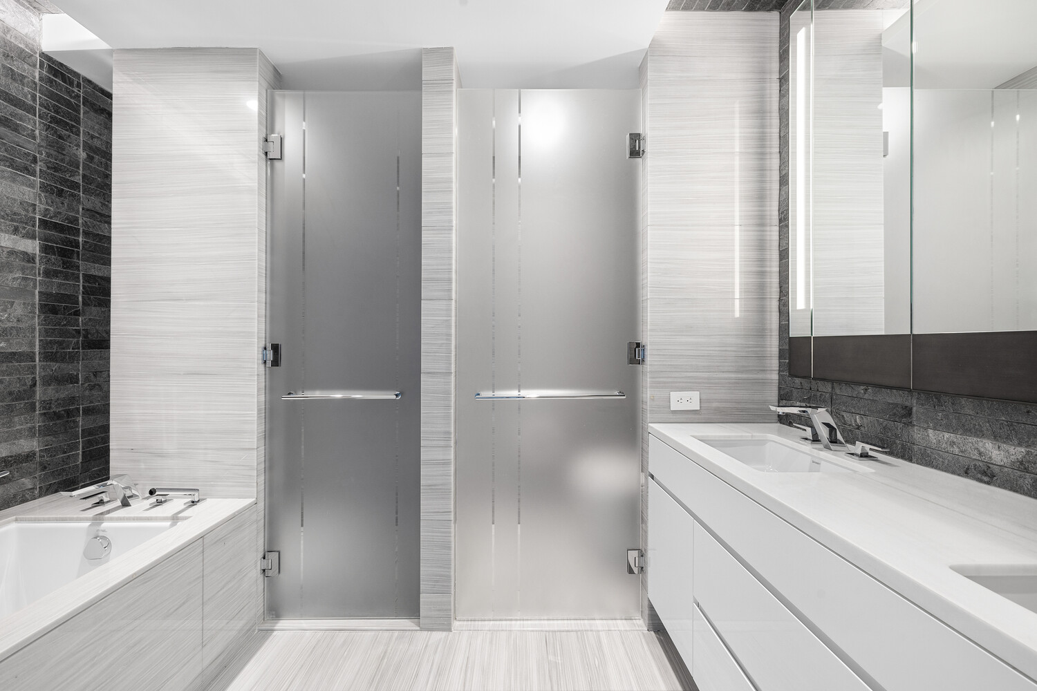 70 Charlton Street, Unit PHC Manhattan, NY 10014 - Photo 14 of 18 a bathroom with a sink and a mirror