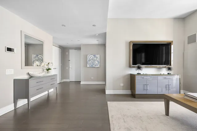 a view of living room with flat screen tv