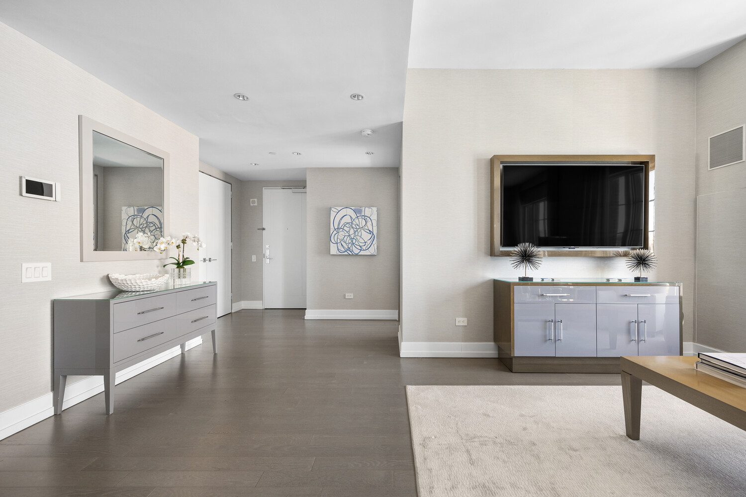 70 Charlton Street, Unit PHC Manhattan, NY 10014 - Photo 7 of 18 a view of living room with flat screen tv