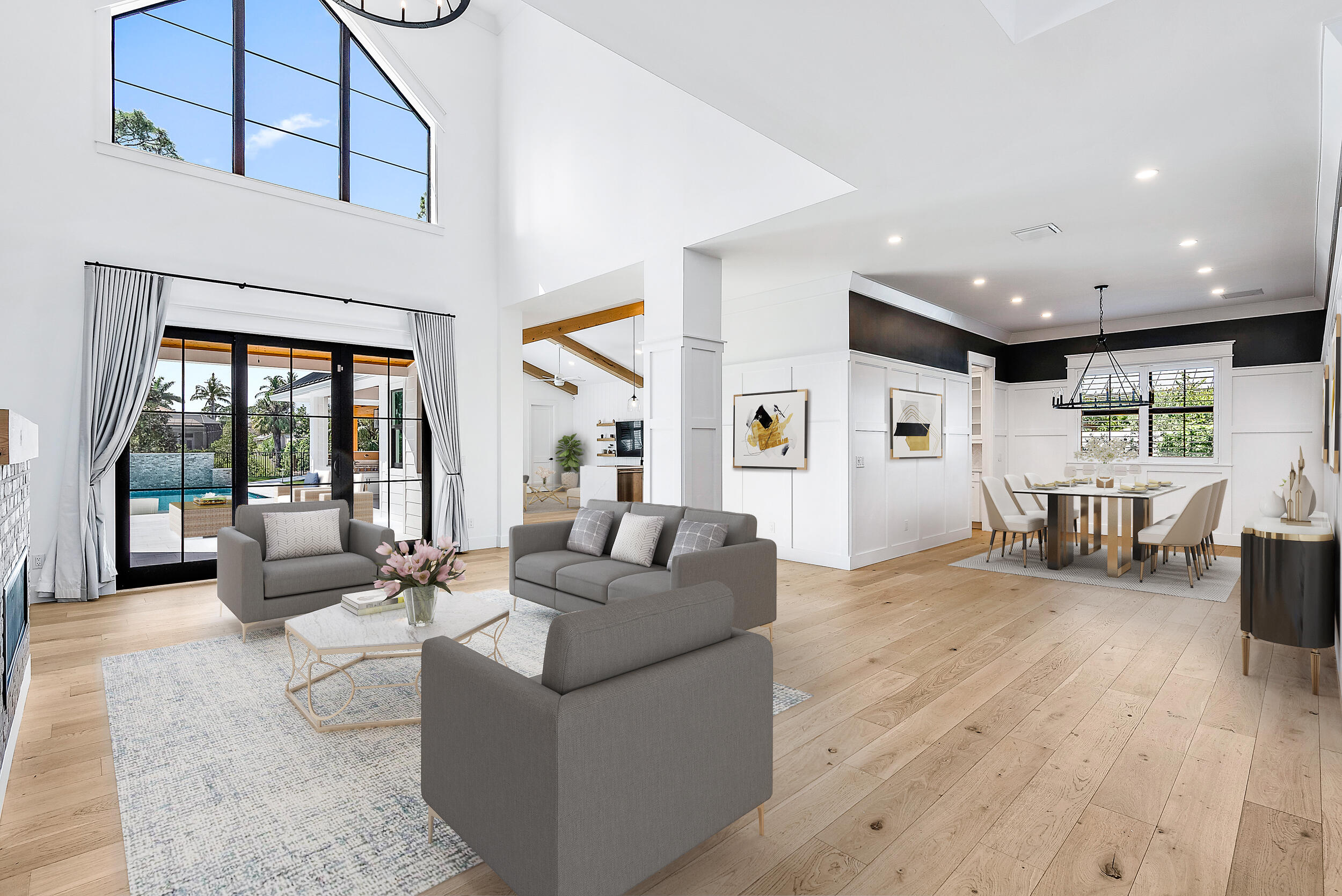 18764 Southeast Jupiter River Drive Jupiter, FL 33458 - Photo 18 of 67 a living room with furniture and a large window