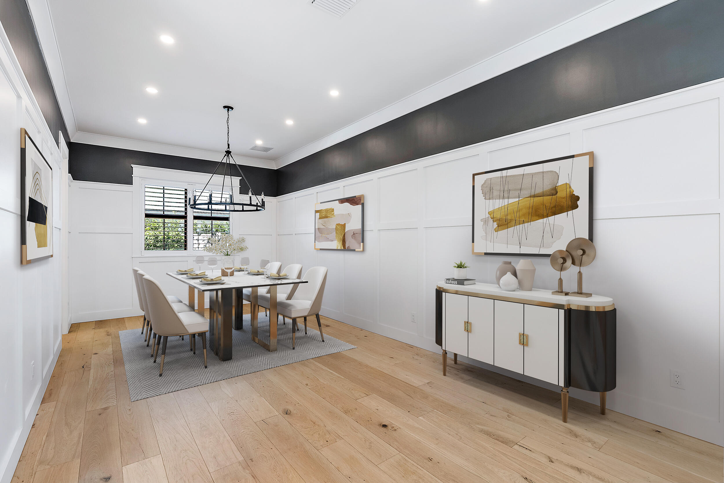 18764 Southeast Jupiter River Drive Jupiter, FL 33458 - Photo 26 of 67 a view of a dining room with furniture and wooden floor