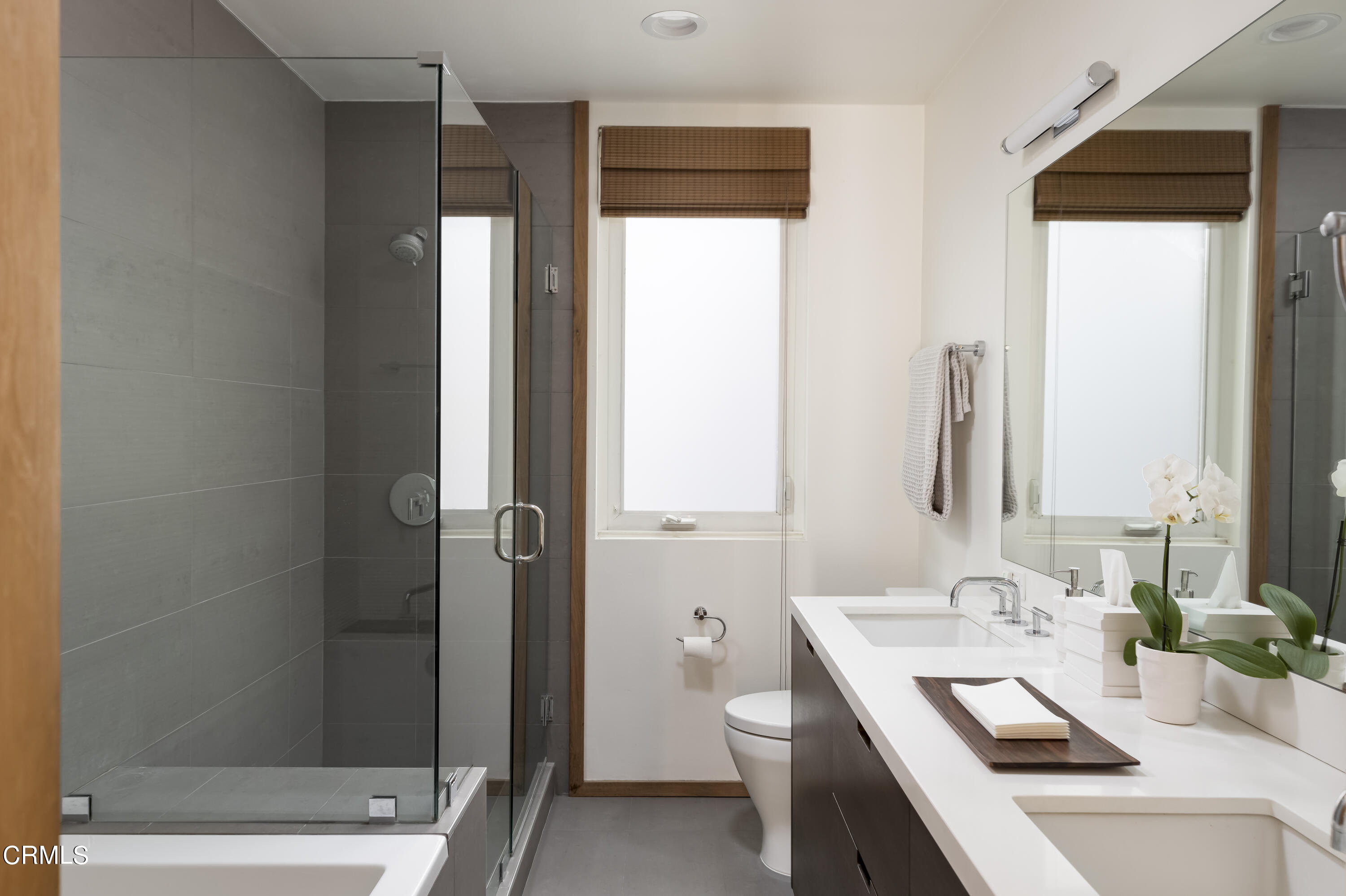 329 Redwood Drive Pasadena, CA 91105 - Photo 17 of 32 a bathroom with a sink a toilet and shower