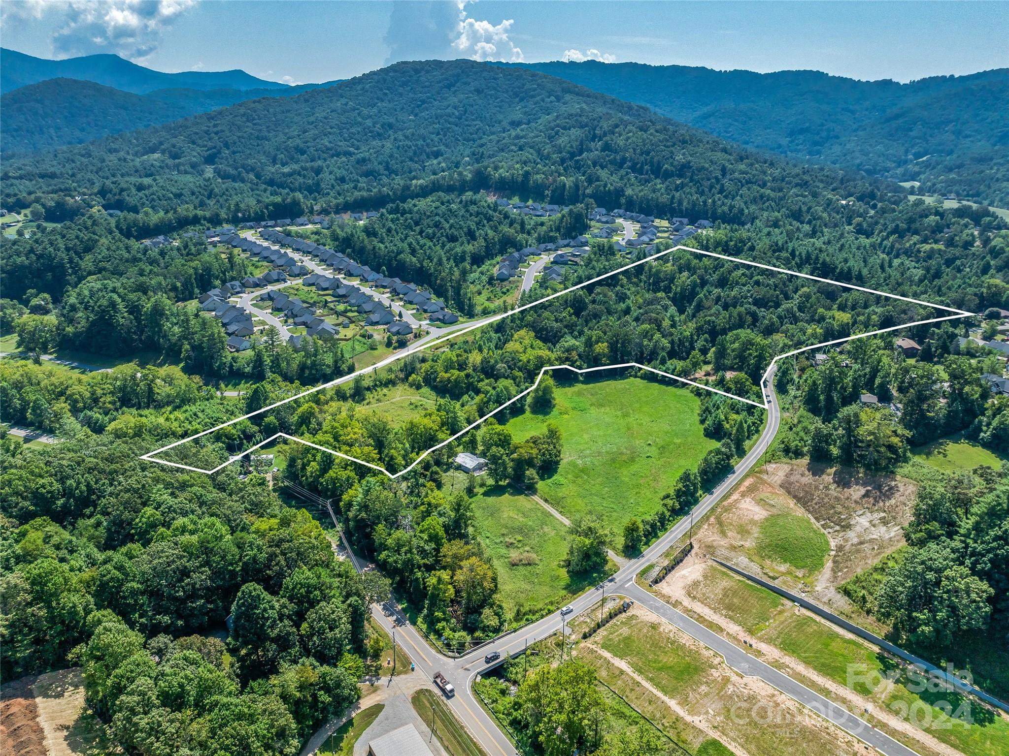 28 Pleasant Grove Road Weaverville, NC 28787 - Photo 3 of 6 a view of a backyard with lush green forest