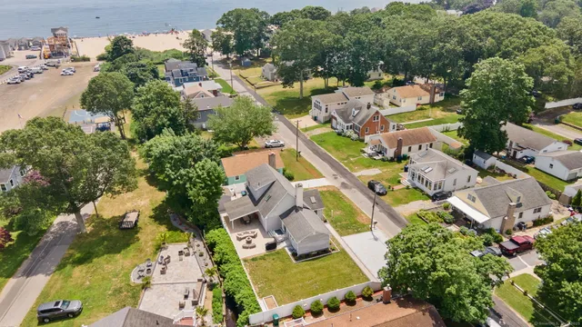 an aerial view of residential house with outdoor space