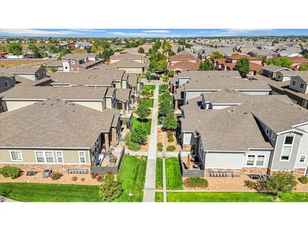 an aerial view of multiple house