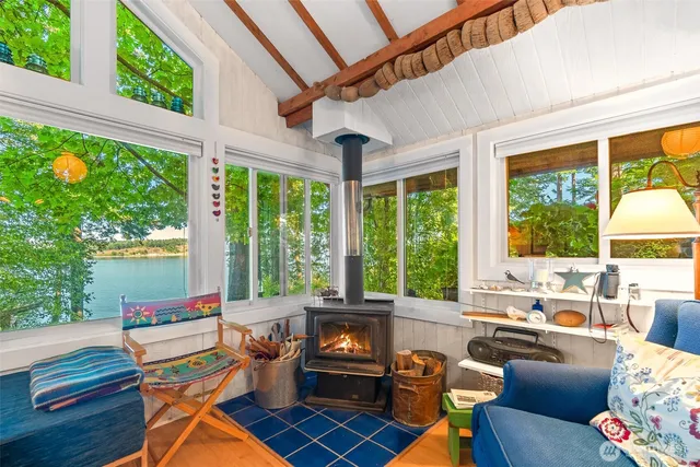 a bedroom with a bed and a walk in closet