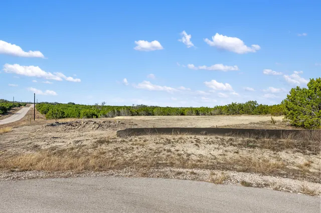 a view of a lake from a yard