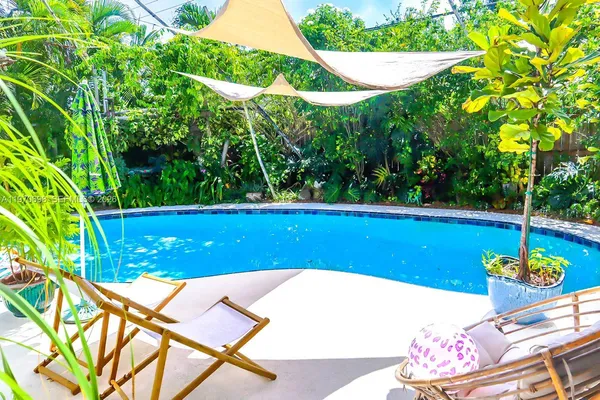 a view of a bathtub in a yard