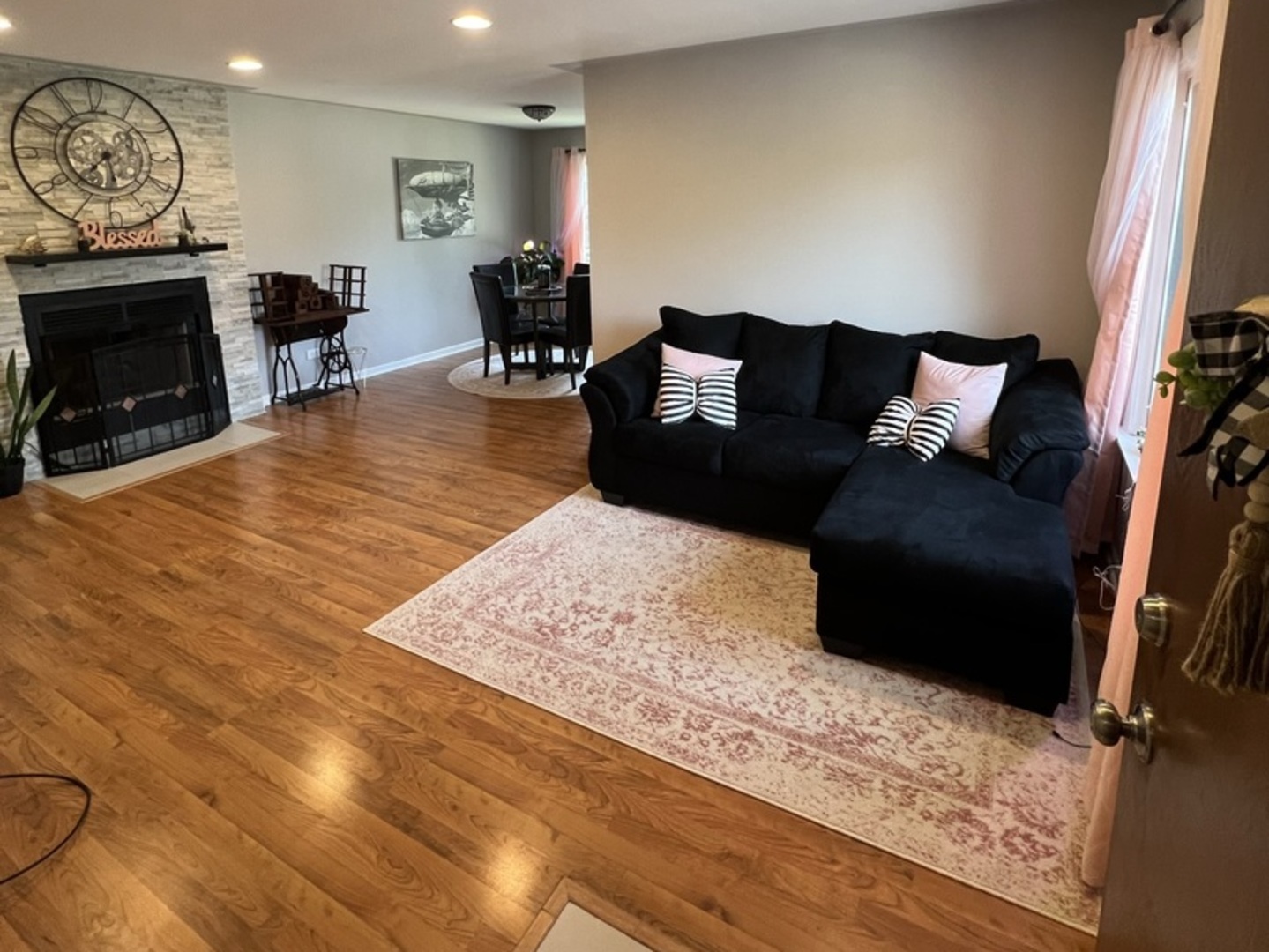 1230 Chalet Road, Unit 204 Naperville, IL 60563 - Photo 3 of 17 a living room with furniture and a fireplace