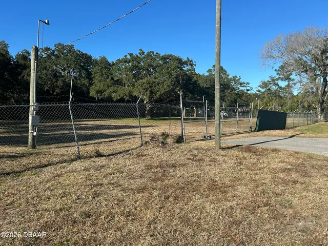 a view of backyard with green space