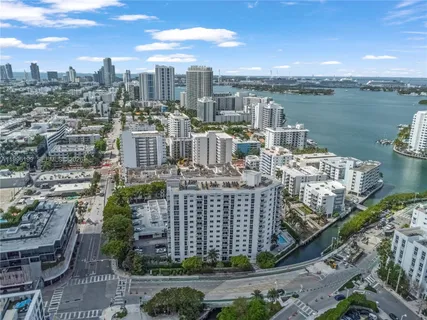 a view of a city with tall buildings