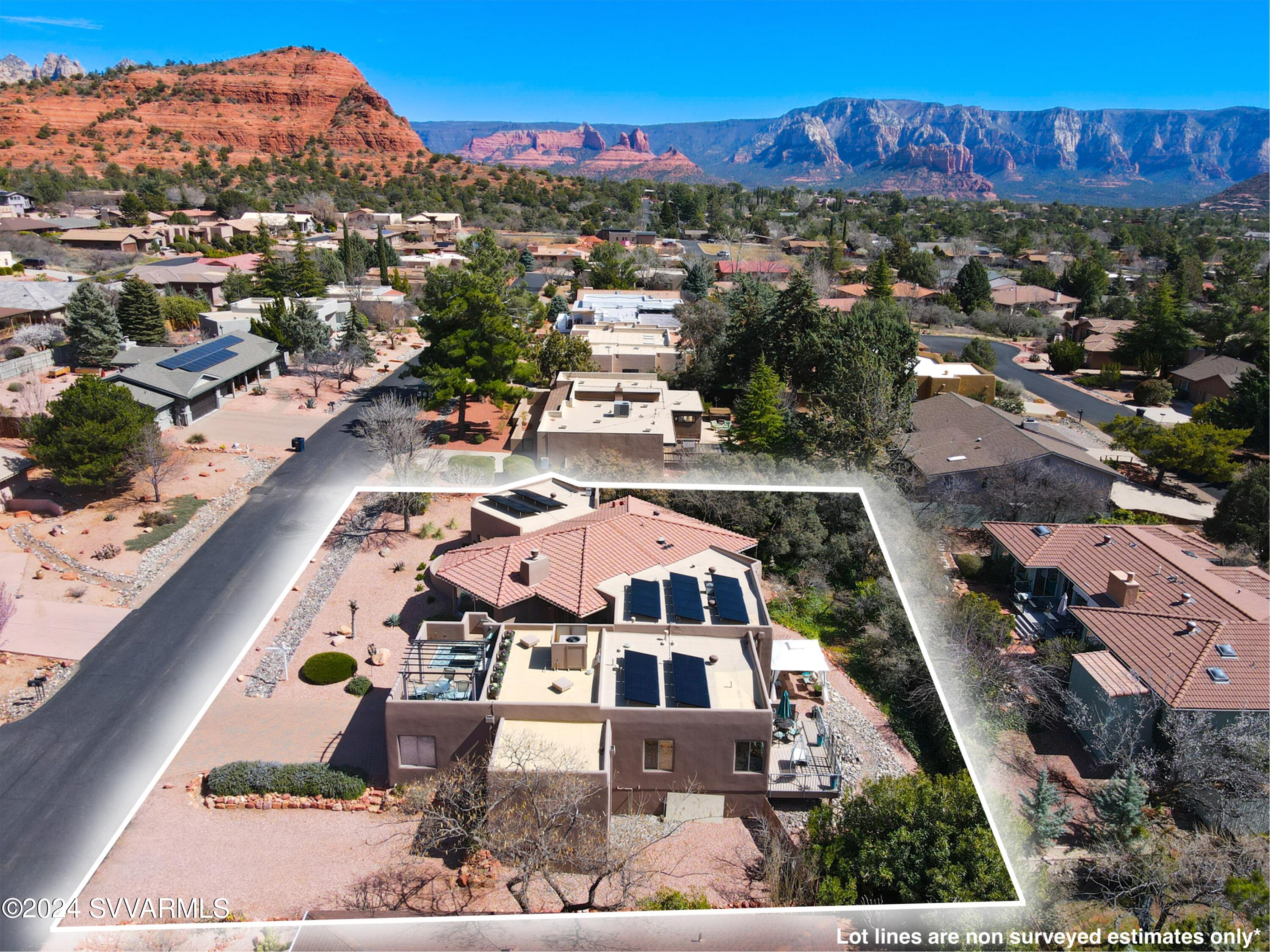 25 Ranch Road Sedona, AZ 86336 - Photo 34 of 36 an aerial view of residential houses with outdoor space