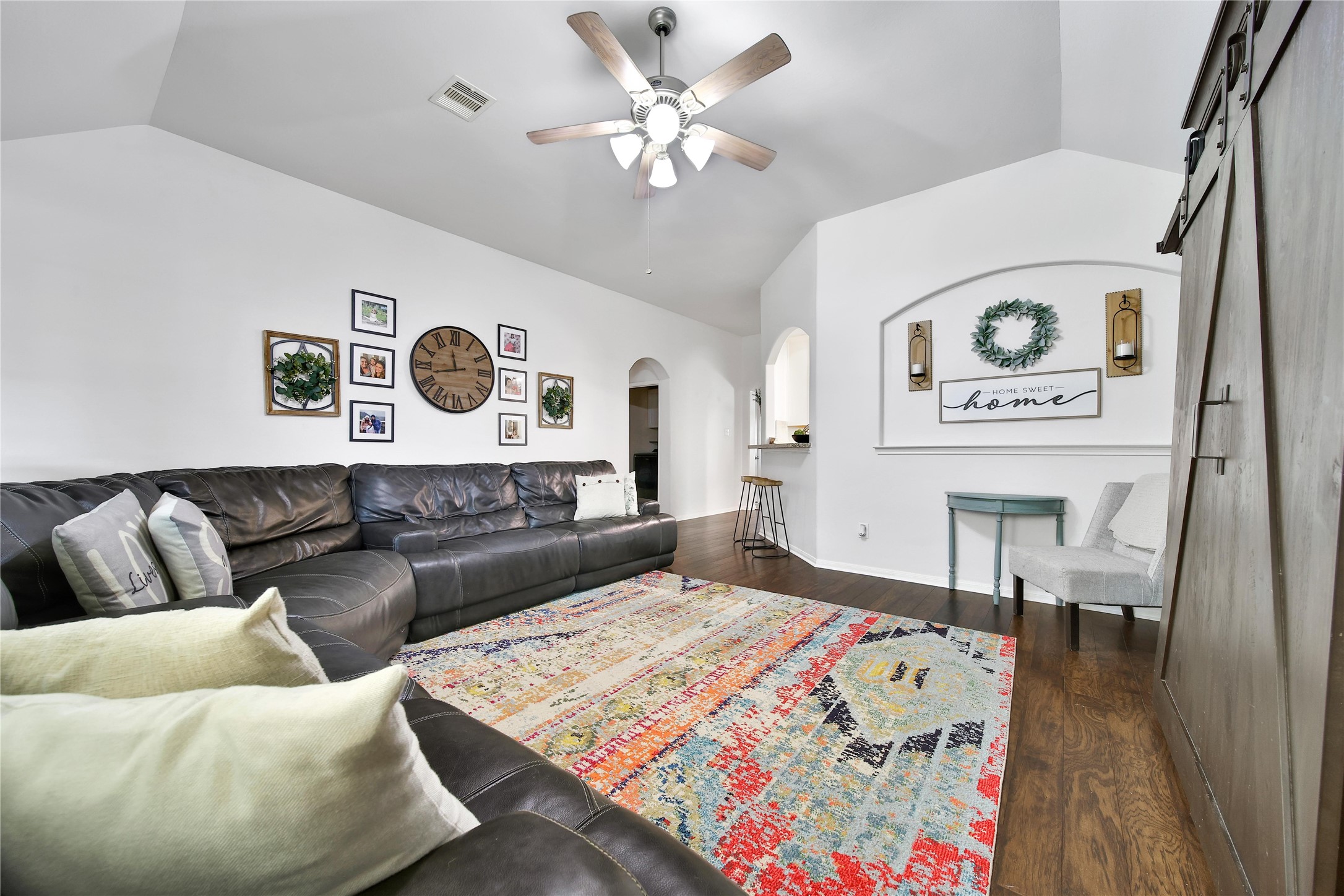 1279 Pinto Pass Alvin, TX 77511 - Photo 14 of 31 a living room with furniture and wooden floor