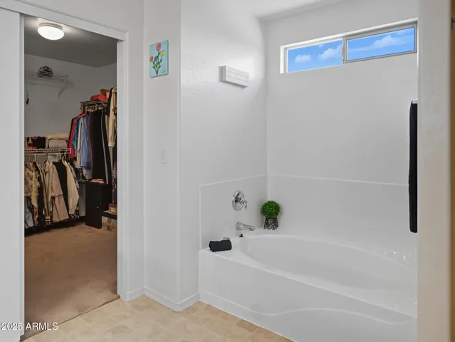a bathroom with a tub