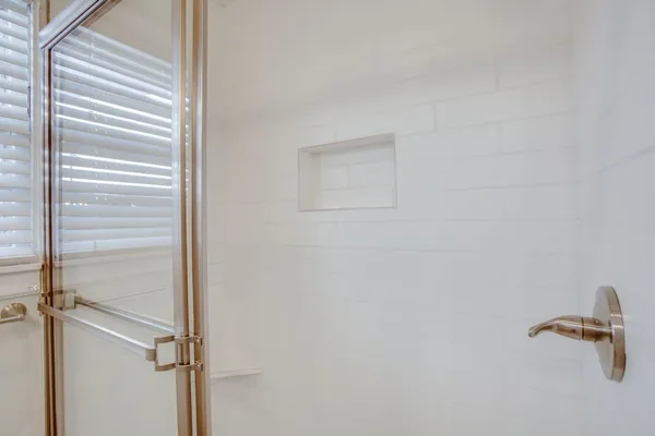 a close view of a closet