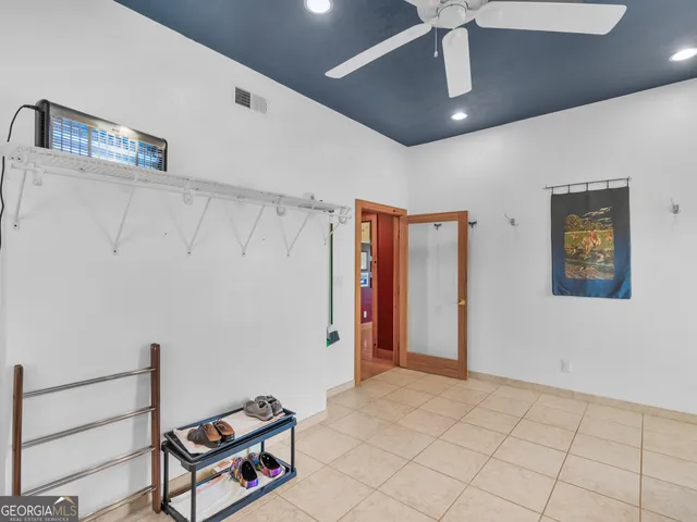 a view of a lake with a mountain view