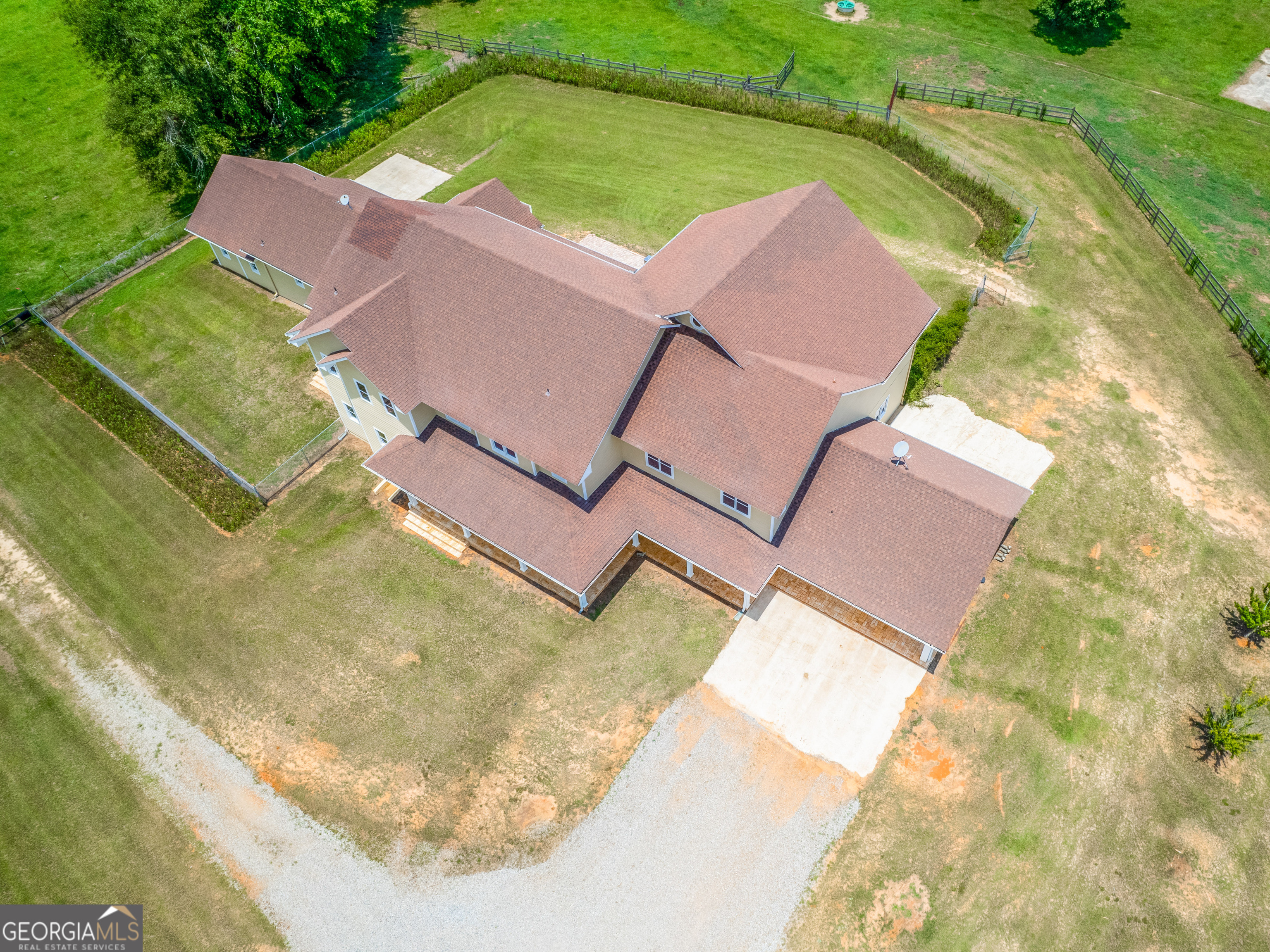 2051 Gough Road Louisville, GA 30434 - Photo 80 of 95 an aerial view of a house with a swimming pool