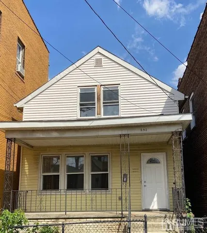 a front view of a house