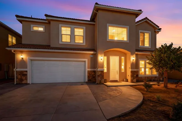 a front view of a house