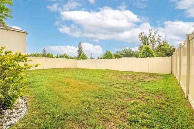 a view of an ocean from a yard