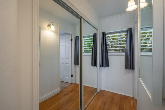 a view of yard from a patio