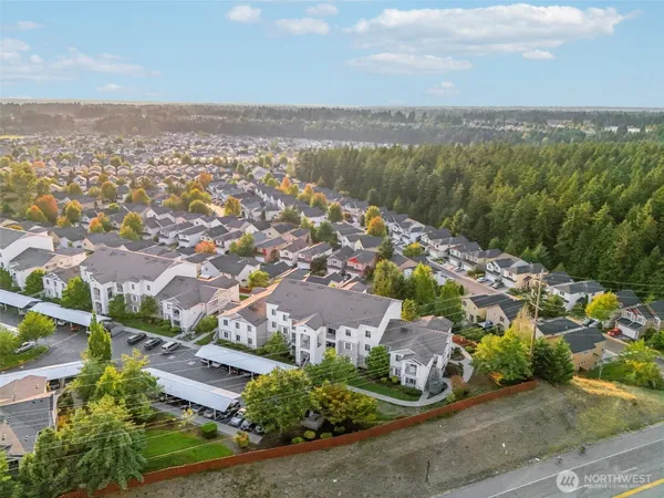 an aerial view of multiple house