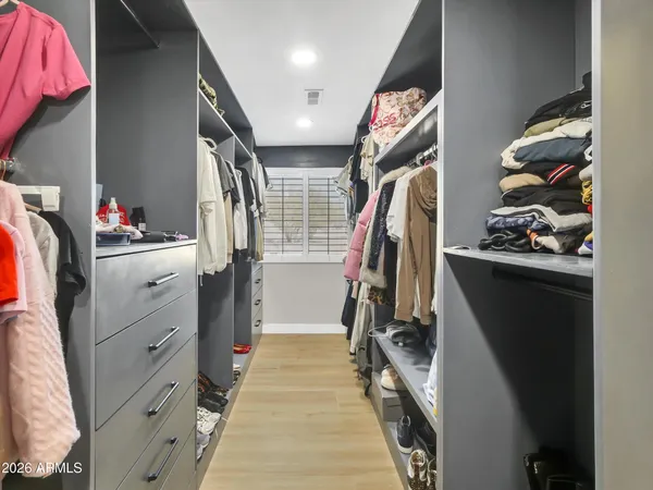 a view of a walk in closet