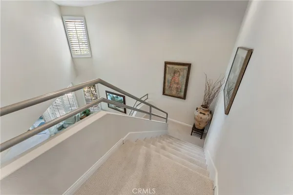 a view of balcony with furniture