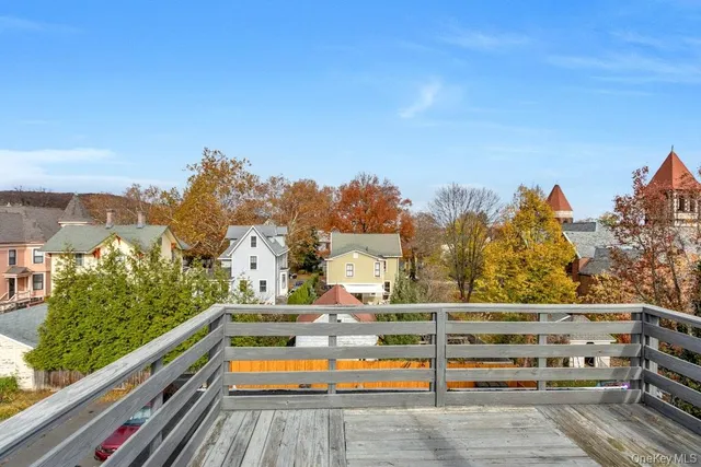 a view of city from balcony
