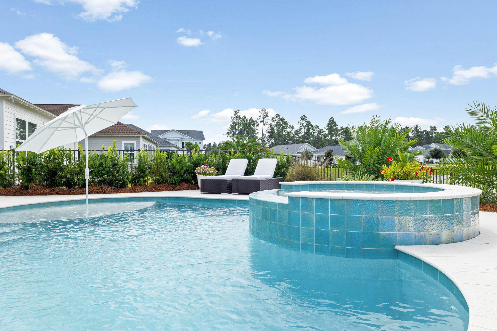 47 West Lafayette Rd Inlet Beach Inlet Beach, FL 32461 - Photo 2 of 71 a view of a swimming pool with a patio and a yard