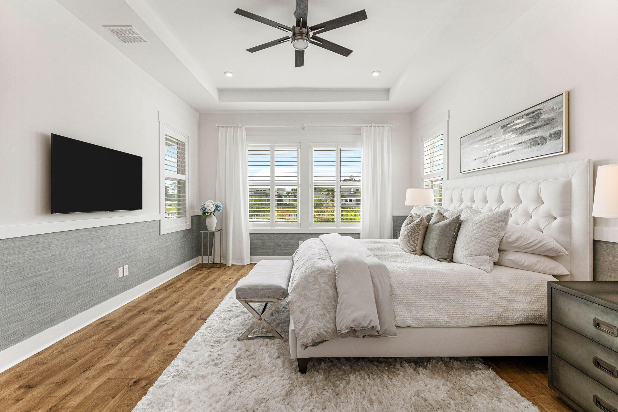 47 West Lafayette Rd Inlet Beach Inlet Beach, FL 32461 - Photo 25 of 71 a bedroom with a bed and a flat screen tv