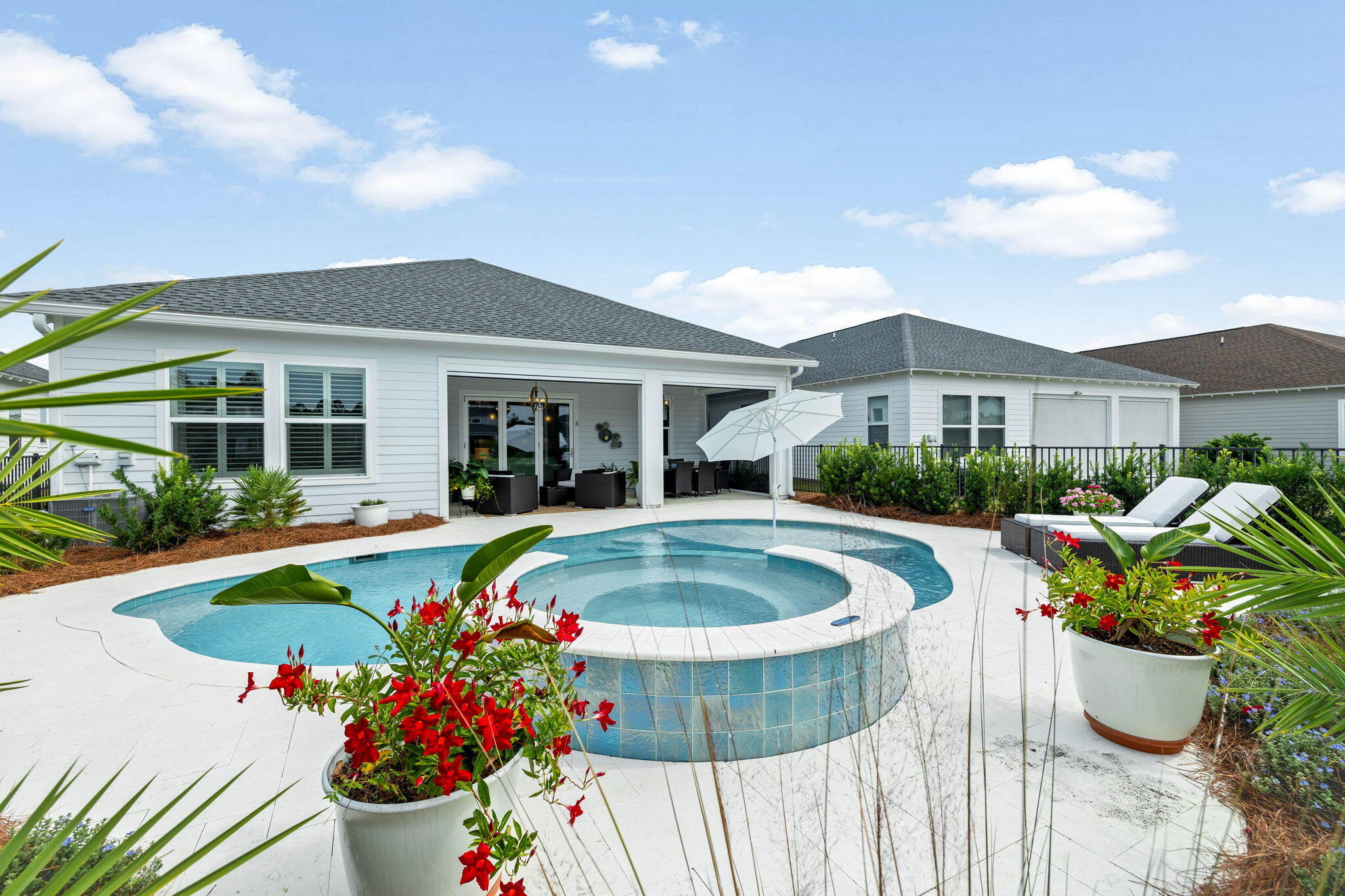 47 West Lafayette Rd Inlet Beach Inlet Beach, FL 32461 - Photo 44 of 71 a view of a house with swimming pool and porch