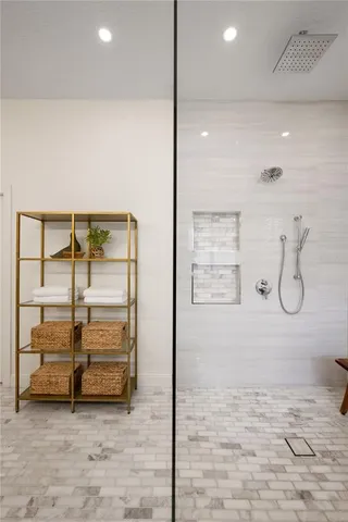 a view of a walk in closet