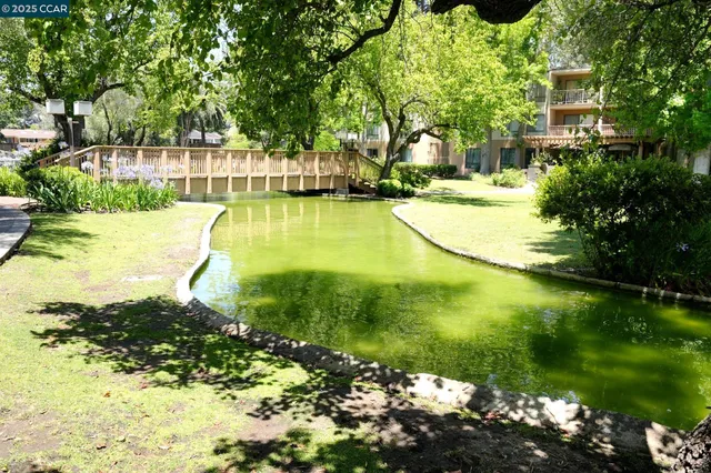 a view of a lake with a house
