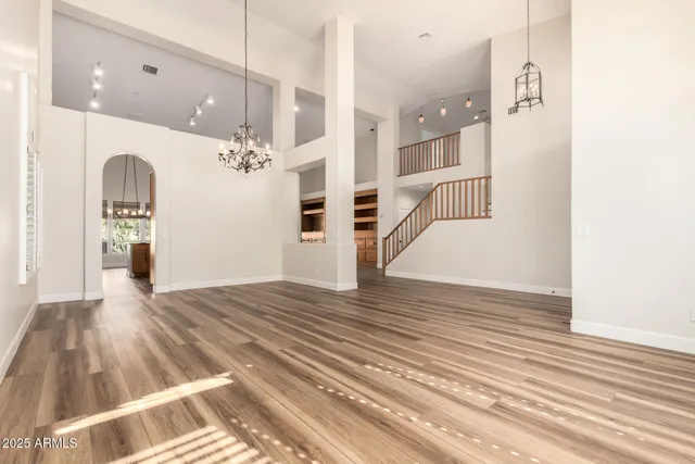 a view of a living room with a balcony