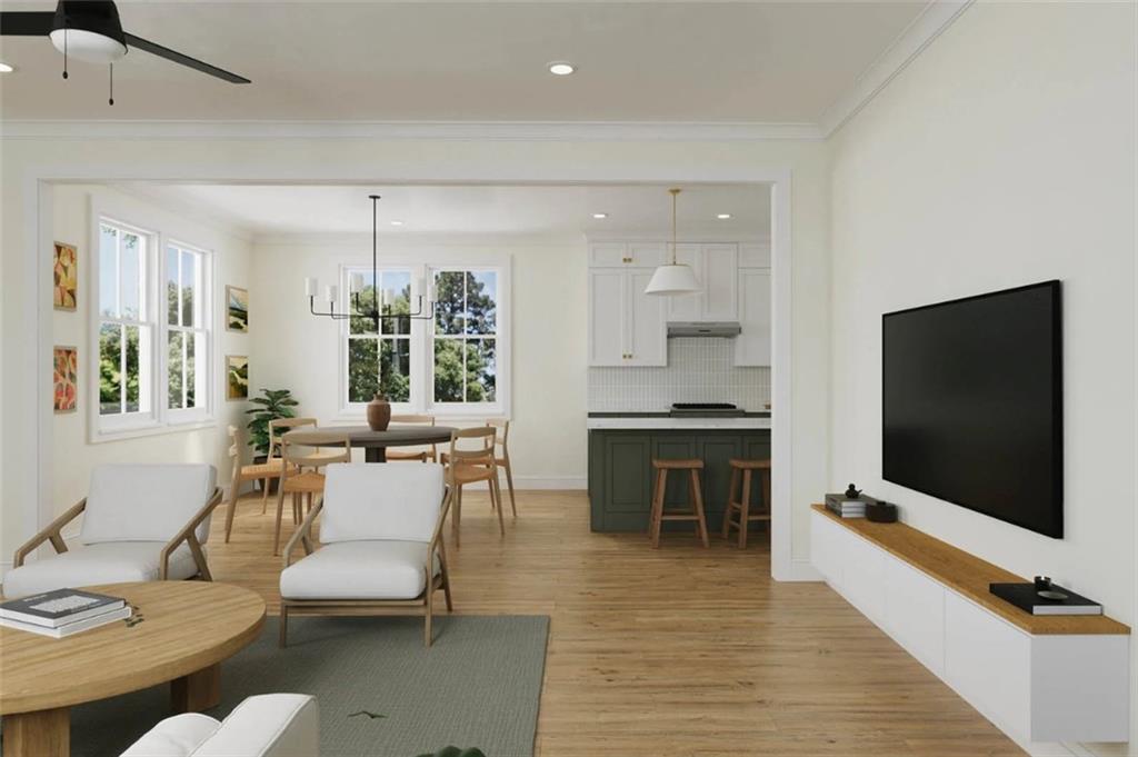 71 Chestatee Road Cleveland, GA 30528 - Photo 6 of 17 a living room with furniture and a flat screen tv