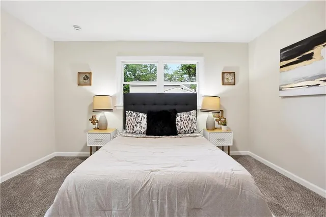 a house with trees in front of it