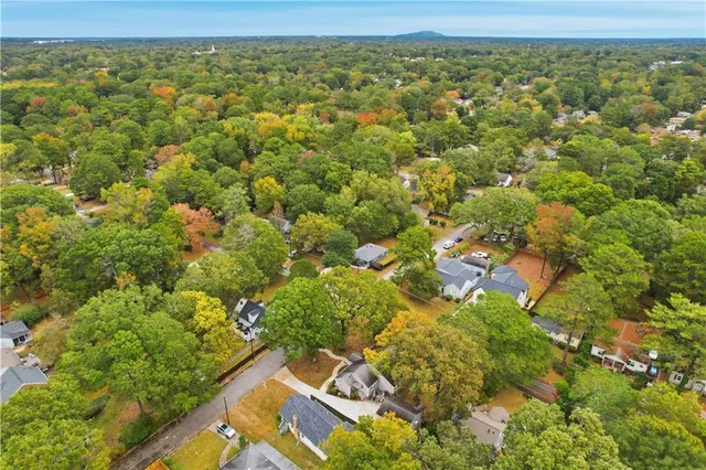 a view of a city with an outdoor space