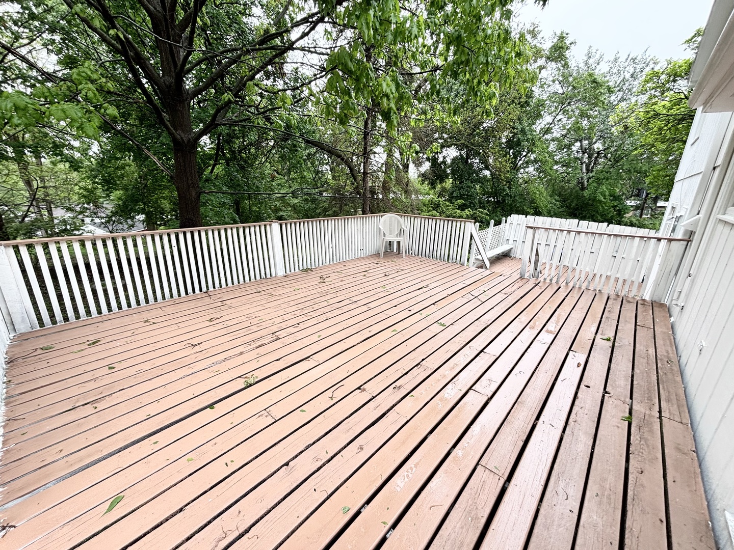 615 North Blanchard Street Wheaton, IL 60187 - Photo 19 of 19 a balcony view with wooden floor and fence