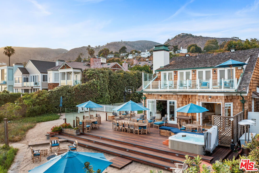 31202 Broad Beach Road Malibu, CA 90265 - Photo 32 of 38 an aerial view of a house with outdoor space patio swimming pool and outdoor seating