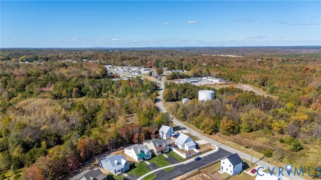 an aerial view of multiple house