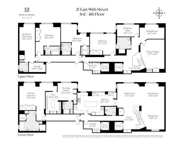 $9,850,000 | 21 East 96th Street, Unit 3/4 | Upper East Side