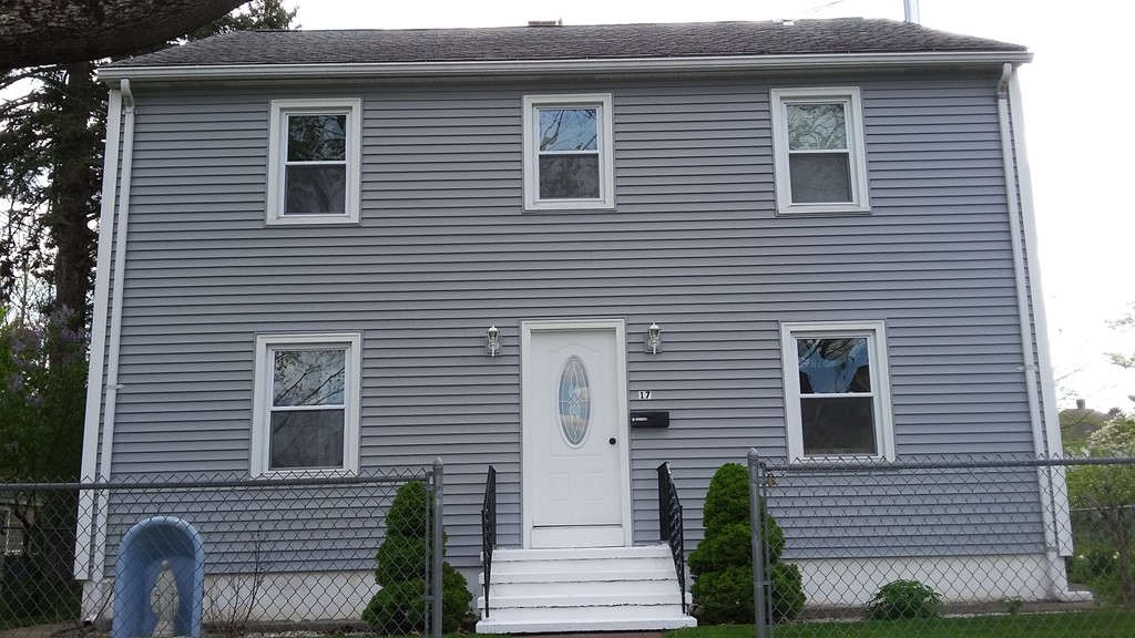 a front view of a house