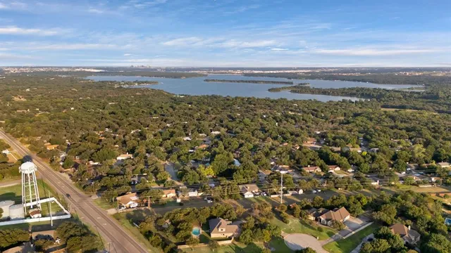 a view of a city with an ocean