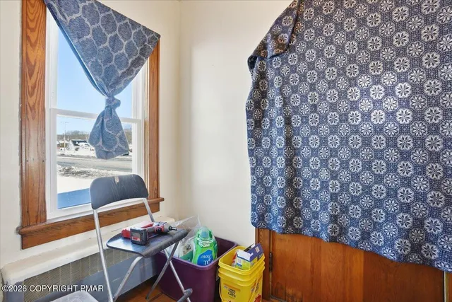 a storage room with washer and dryer