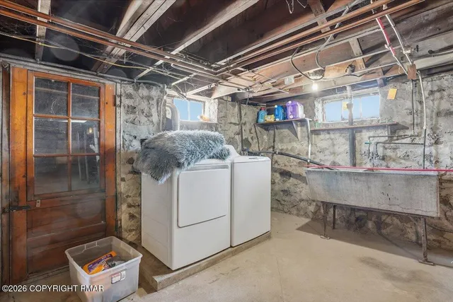 a view of car parked in garage