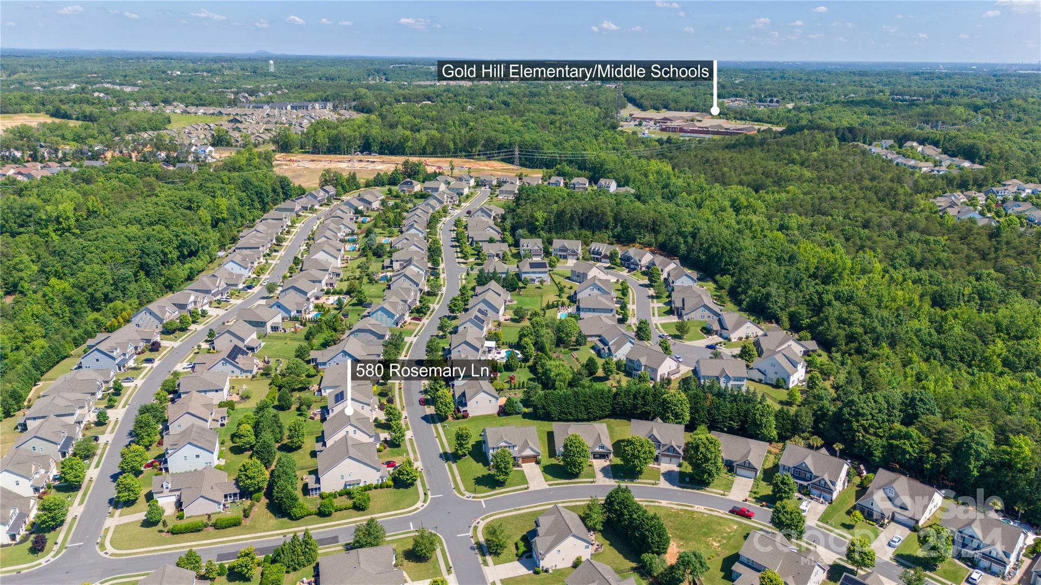 580 Rosemary Lane Fort Mill, SC 29708 - Photo 30 of 37 an aerial view of house with yard