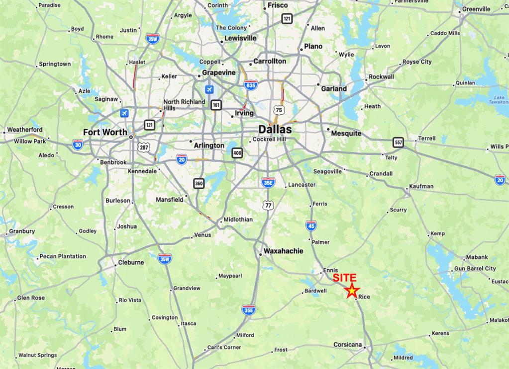 45 Hwy Rice Tx 75155 Highway Rice, TX 75155 - Photo 5 of 5 Location on I-45